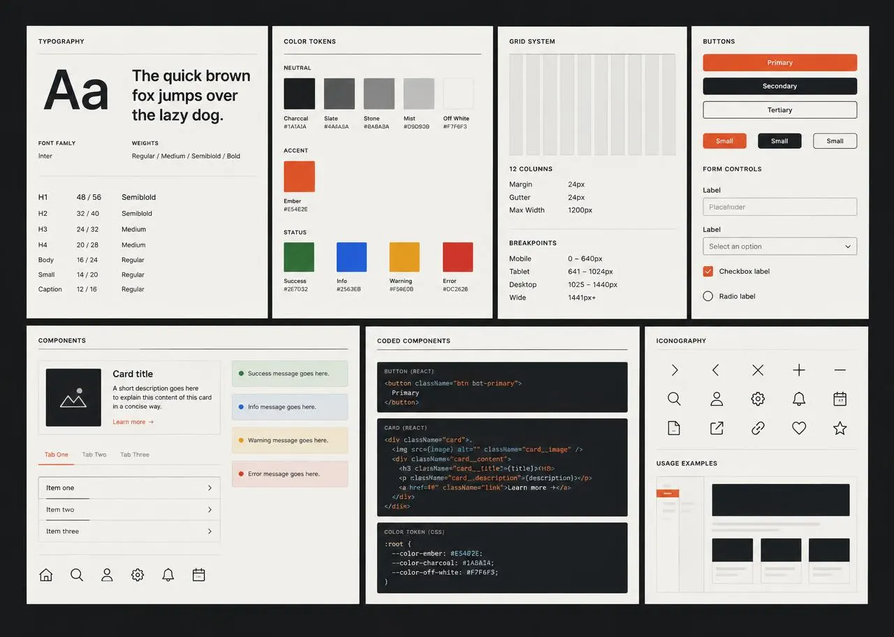Generic brand and design system board